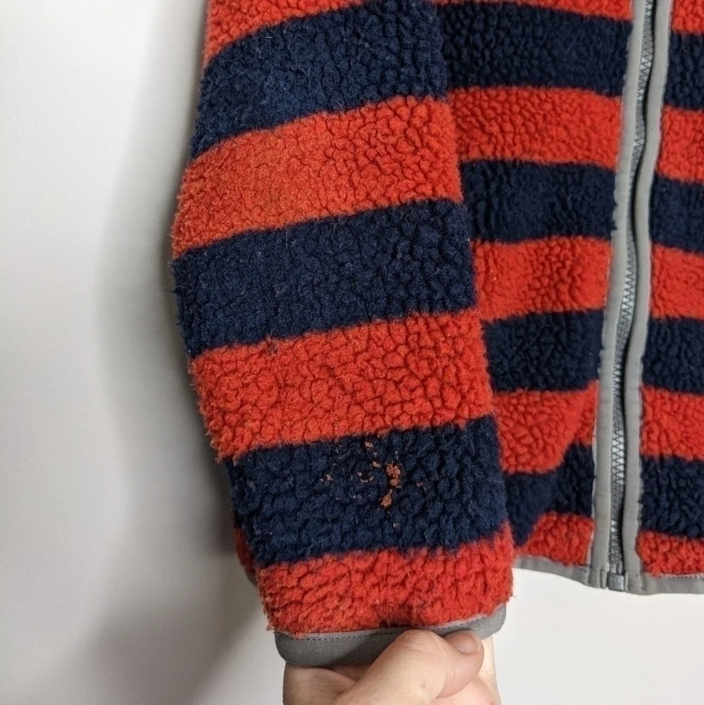 Hanna Andersson Sherpa Stripe Lined Coat Jacket 120 6
